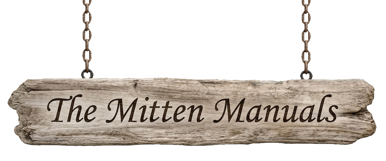 hanging mitten sign